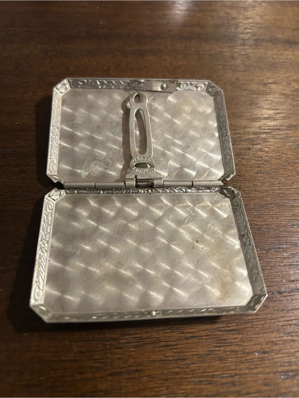 Vintage Silver-Tone Wallet Card/ Cigarette Case